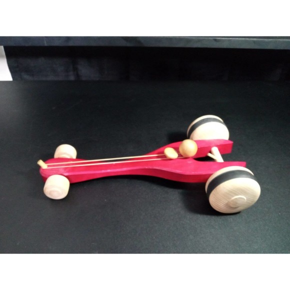 Kinderkram Other - RARE Kinderkram Wooden Racecar Rubber Band Propelled Toy from Germany castle